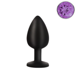 Power Escorts - BR135 - Diamond King - Silicone Butt Plug - Black - 7 Colours - 3 Sizes