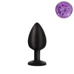 Power Escorts - BR135 - Diamond King - Silicone Butt Plug - Black - 7 Colours - 3 Sizes