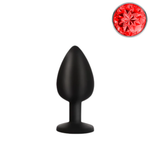 Power Escorts - BR135 - Diamond King - Silicone Butt Plug - Black - 7 Colours - 3 Sizes