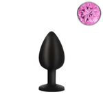 Power Escorts - BR135 - Diamond King - Silicone Butt Plug - Black - 7 Colours - 3 Sizes