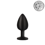 Power Escorts - BR135 - Diamond King - Silicone Butt Plug - Black - 7 Colours - 3 Sizes