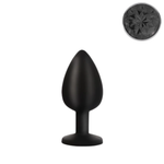 Power Escorts - BR135 - Diamond King - Silicone Butt Plug - Black - 7 Colours - 3 Sizes