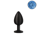 Power Escorts - BR135 - Diamond King - Silicone Butt Plug - Black - 7 Colours - 3 Sizes
