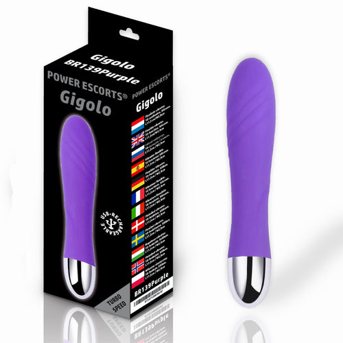 Power Escorts - BR139 Purple - Gigolo G Spot Purple Vibrator - Rechargeable