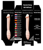 Power Escorts - BR140 Flesh - Rocket Dong - Double Dildo - Extreme Flexible - 20,4 × 3 CM -