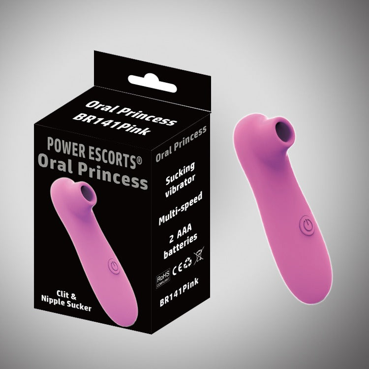 Power Escorts - BR141 Pink - Oral Princess - Air Sucker Vibrator - Clitoral Stimulator