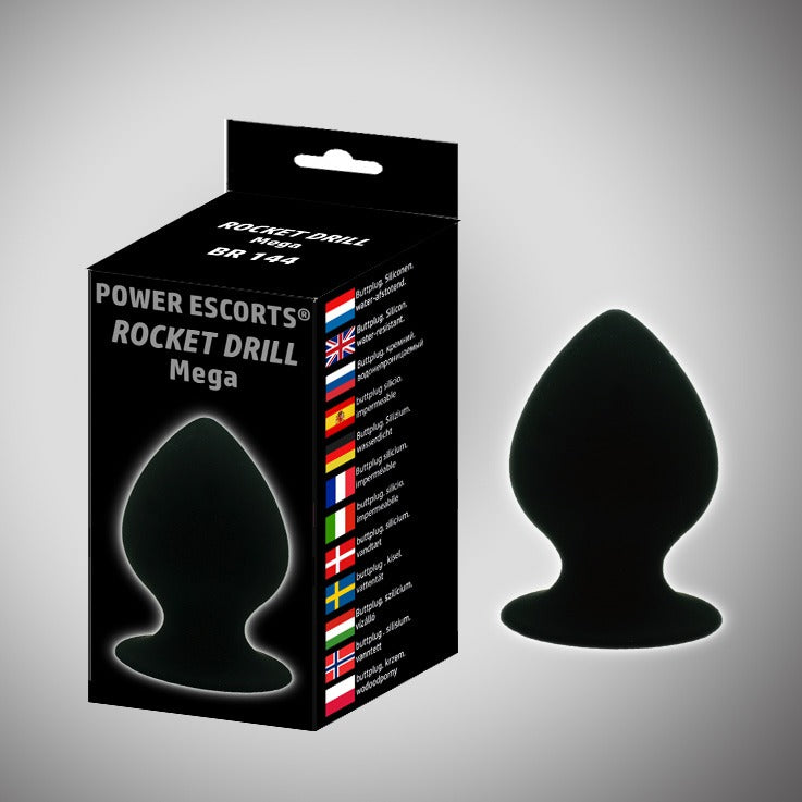 Power Escorts - BR144 - Rocket Drill Mega - Anal Plug - Strong Suction Cup - 11,4 × 6,2 CM / 4,4 × 2,4 Inch