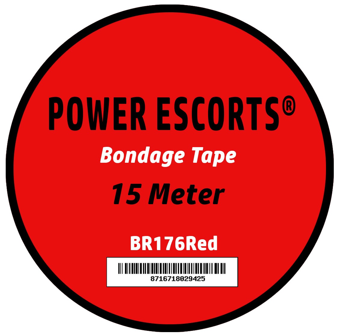 Power Escorts - BR176 Red Bondage Tape - Kinky Fetish - 15 Meter