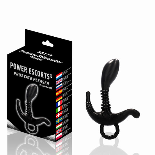 Power Escorts - BR179 - Prostate Pleaser 02 - Black Prostate Plug - 12,5 × 2,5 CM