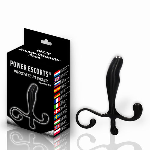 Power Escorts - BR178 - Prostate Pleaser 01 - Black Prostate Plug - 12,5 × 2,5 CM