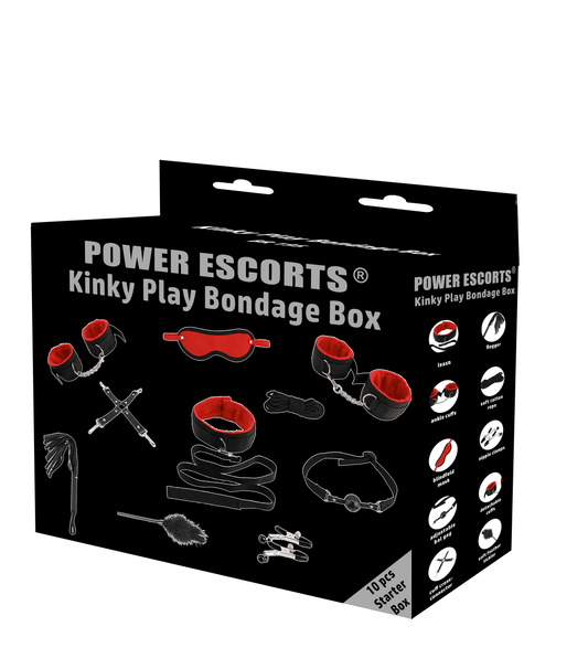 Power Escorts - BR195 - Kinky Play Luxury 10 Pcs Bondage Box