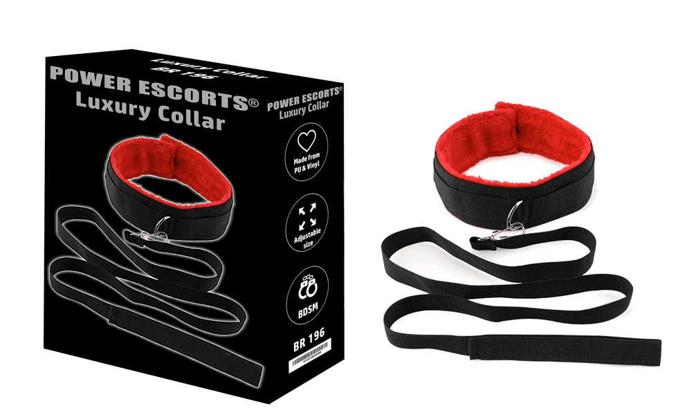 Power Escorts - BR196 - Luxury Kinky Collar - Bondage - BDSM - Black