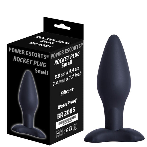 Power Escorts - BR208 S - Rocket Plug Small Anal Plug  - 8,4 CM x 4,4 CM / 3,4 Inch x 1,7 Inch - Silicone Butt plug