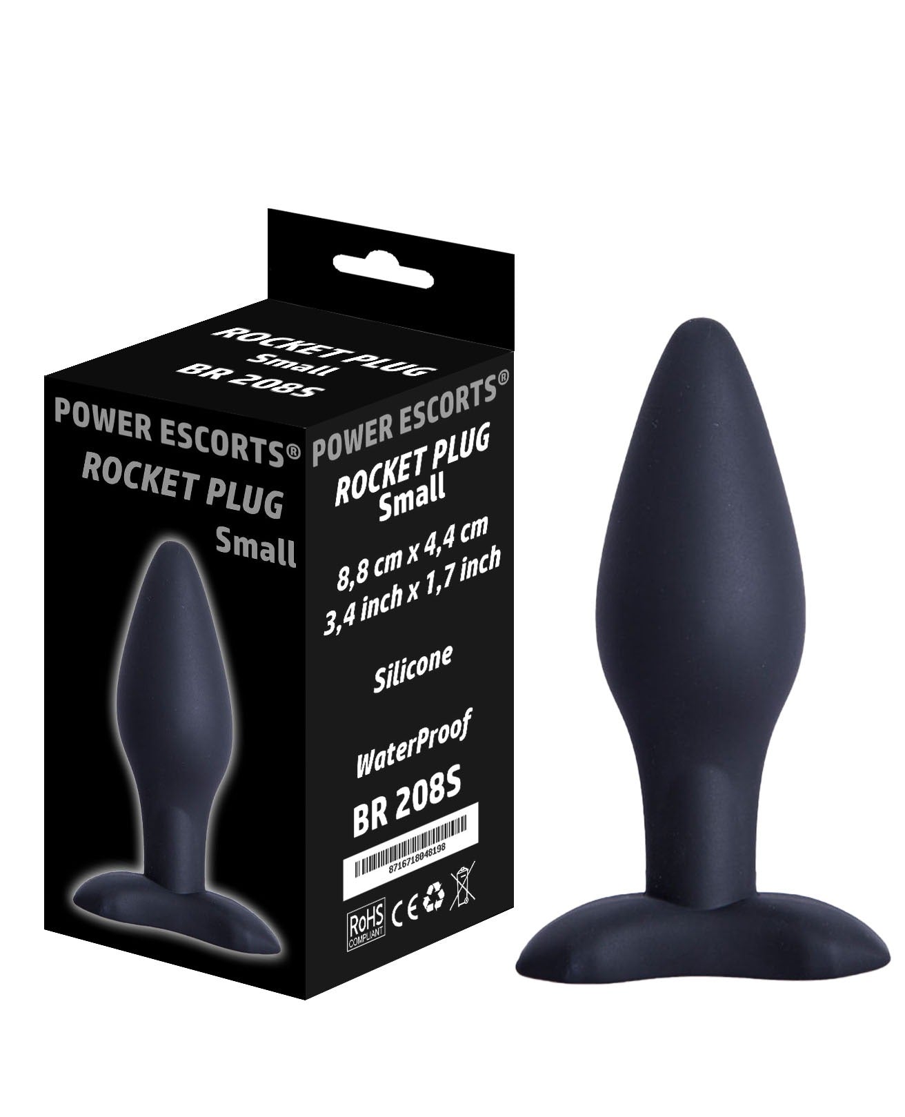 Power Escorts - BR208 S - Rocket Plug Small Anal Plug - 8,4 CM x 4,4 C Brameho.nl Power Escorts - BR208 S - Rocket Plug Small Anal Plug - 8,4 CM x 4,4 C Brameho.nl