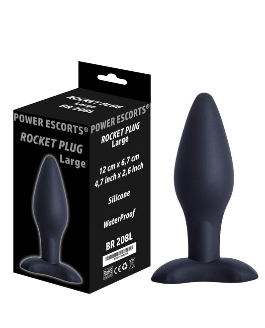 Power Escorts - BR208 L - Rocket Plug Large Anal Plug  - 12 × 6,7 CM / 4,7 × 2,6Inch - Silicone Butt plug