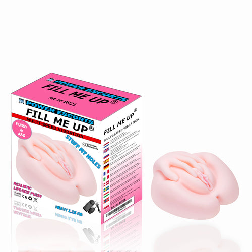 Power Escorts - BR21 - Fill Me Up - Vibrating Pussy & Ass Masturbator - 1,1 KG