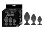 Power Escorts - BR254 - Screw 03 Silicone Anal Plug 3-Pack