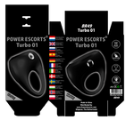 Power Escorts - BR49 - Turbo 01 Vibrating Cockring - Silicone - Black