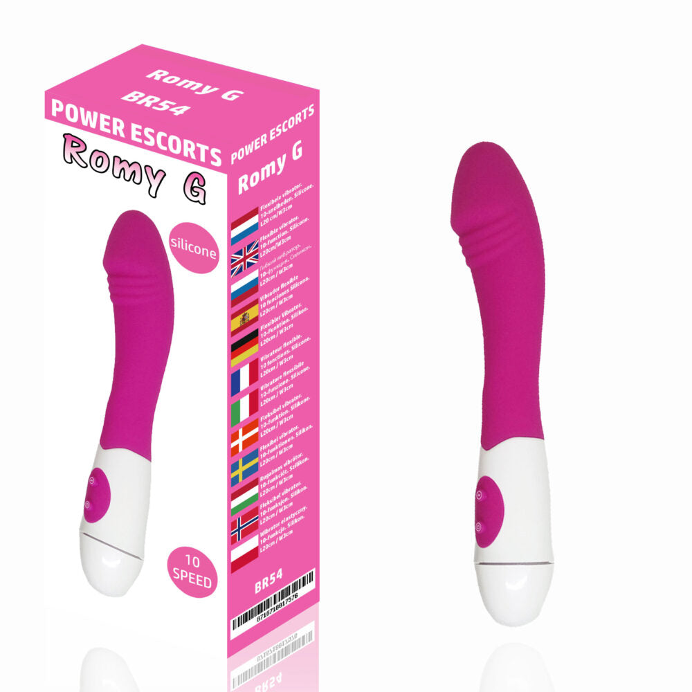 Power Escorts - BR54 - Romy G Pink G Spot & Clitoris Vibrator - 10 Speed