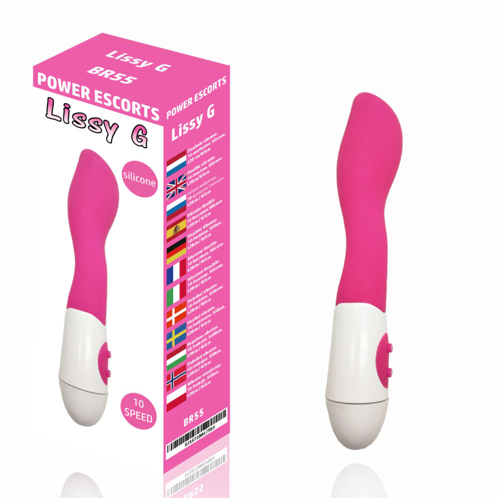 Power Escorts - BR55 - Lissy G Pink G Spot Vibrator - 10-Speed