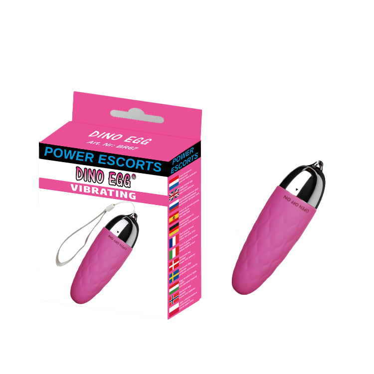 Power Escorts - BR67 - Dino Egg - Mini Vibrator - Pink