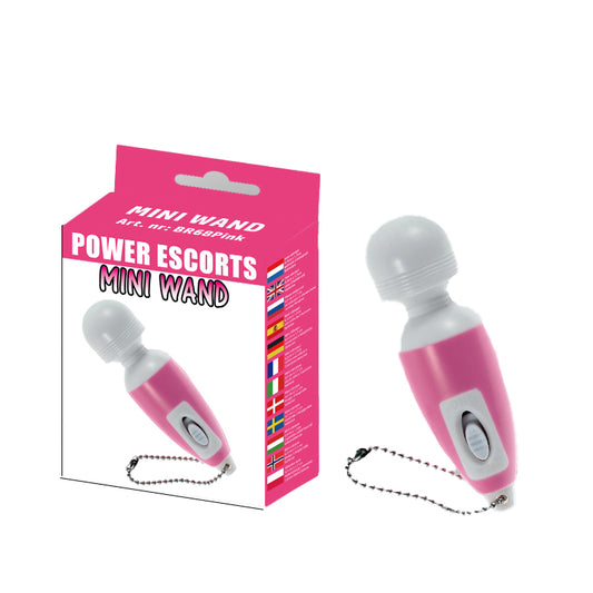 Power Escorts - BR68 - Mini Wand Massager - Mini Vibrator - 6,5 CM - 2 Colours Pink / Purple