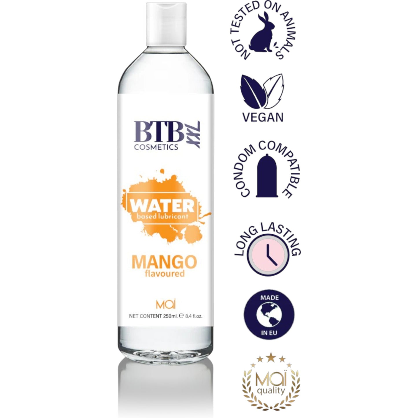 BTB Cosmetics Vegan Mango Water Based Lubricant 250 ML - LT2418