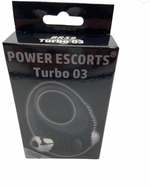 Power Escorts - BR59 -  Silicone Turbo 03 Vibrating Cockring - Black