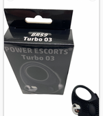 Power Escorts - BR59 -  Silicone Turbo 03 Vibrating Cockring - Black