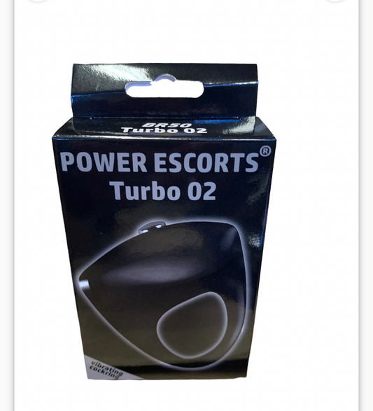 Power Escorts - BR50 - Turbo 02 Vibrating Cockring - Silicone - Black