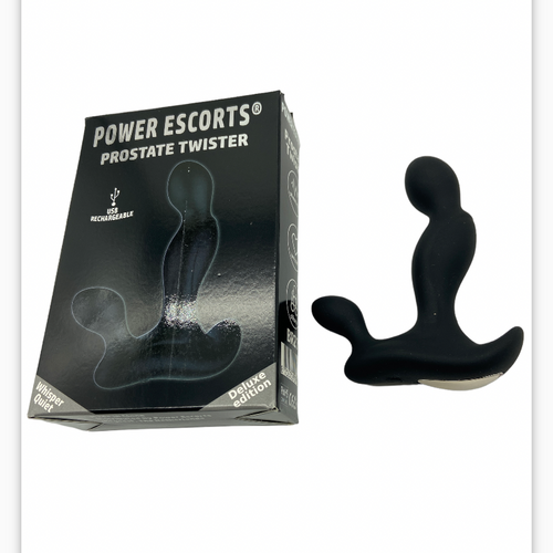 Power Escorts - BR278 - Prostate Twister Rechargeable Prostate Stimulator - Black