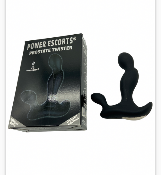 Power Escorts - BR278 - Prostate Twister Rechargeable Prostate Stimulator - Black