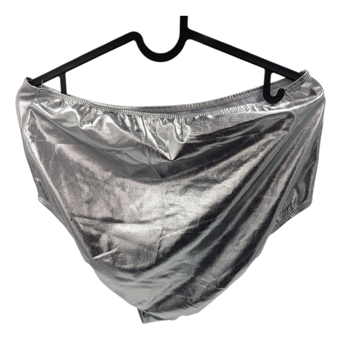 Glossy Silver Kinky Brief