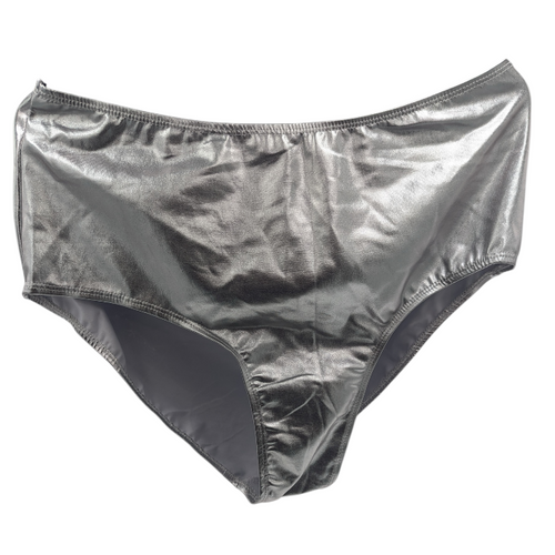 Glossy Silver Kinky Brief