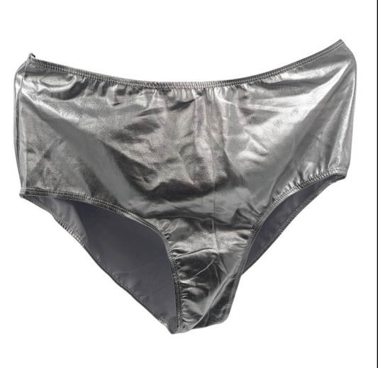 Glossy Silver Kinky Brief