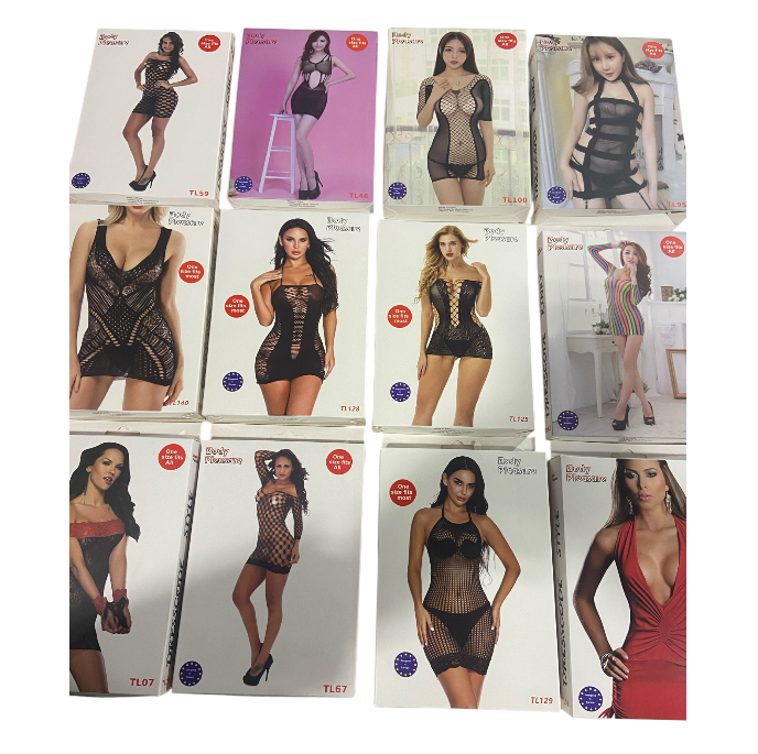 Body Pleasure Sexy Dress Lingerie - 15 Model Mix Box - Gift Box