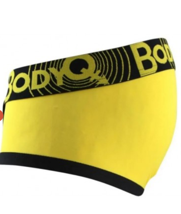 BodyQ Male Lingerie - Sexy Men’s Underwear Boxer – Yellow & Black - S/M/L/XL