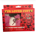 Furry Love Cuffs - Pink - Extra Long Chain - Extra Heavy 265 Gram !! - Extra Big - Colourbox