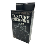 Power Escorts - BR285 - Texture Cockring 02 - Black - Extra Stretchable