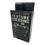 Power Escorts - BR286 - Texture Cockring 03 - Black - Extra Stretchable
