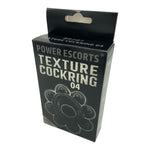 Power Escorts - BR287 - Texture Cockring 04 - Black - Extra Stretchable