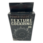 Power Escorts - BR289 - Texture Cockring 06 - Black - Extra Stretchable