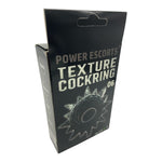 Power Escorts - BR289 - Texture Cockring 06 - Black - Extra Stretchable