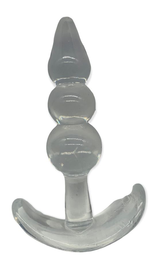 Argus T-Plug Beaded Plug Clear - 8,5 Cm Packed in Strong Blister - AT 001126