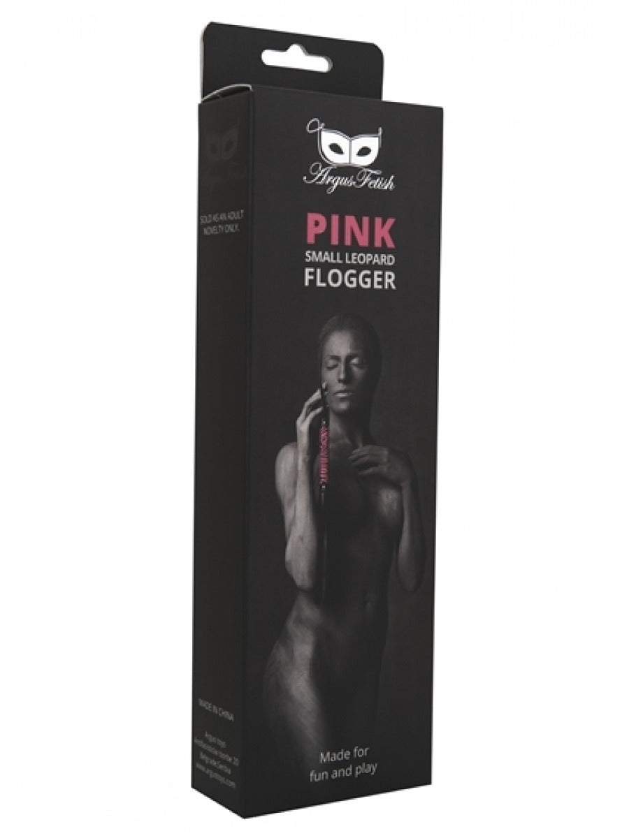 Argus Pink Leopard Flogger - Leatherlook - AF 001024