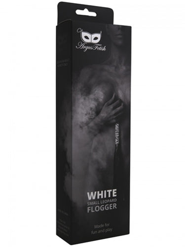 Argus White Leopard Flogger - Leatherlook - AF 001025