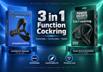 Saving 2 Pack Cockring - LoveSecret & Power Escorts - LS50 + BR185 – 3 in 1 Stretchable Cockring Duo