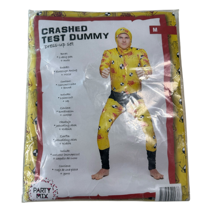 Role Play Male – Crash Test Hot Pilot Dummy Costume – Sexy Male Costume – Sizes S/M/L