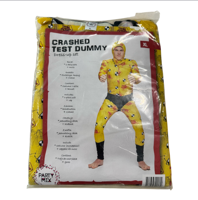 Role Play Male – Crash Test Hot Pilot Dummy Costume – Sexy Male Costume – Sizes S/M/L