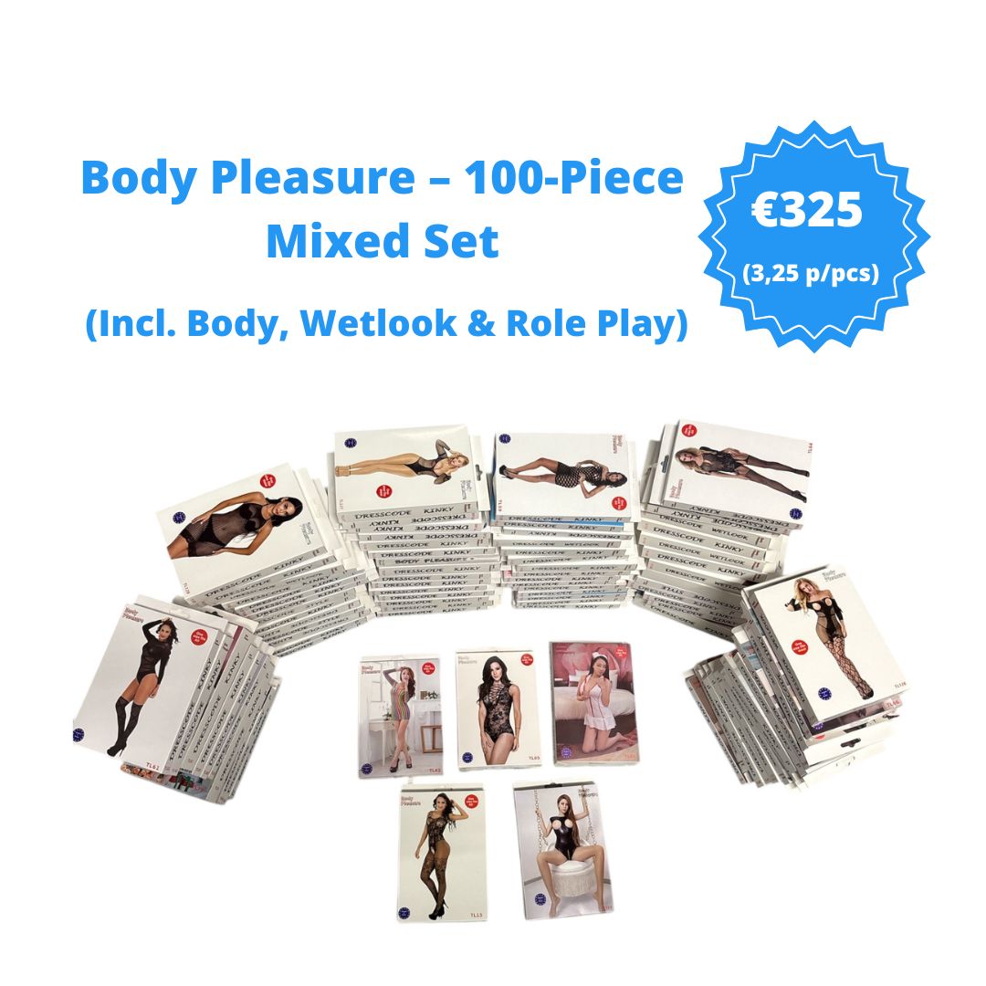 Body Pleasure – 100-Pieces Mix Set (Incl. Body, Wetlook & Role Play)